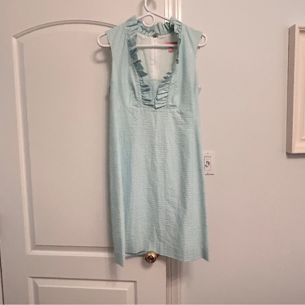 Lilly Pulitzer Light Blue Ruffle Dress